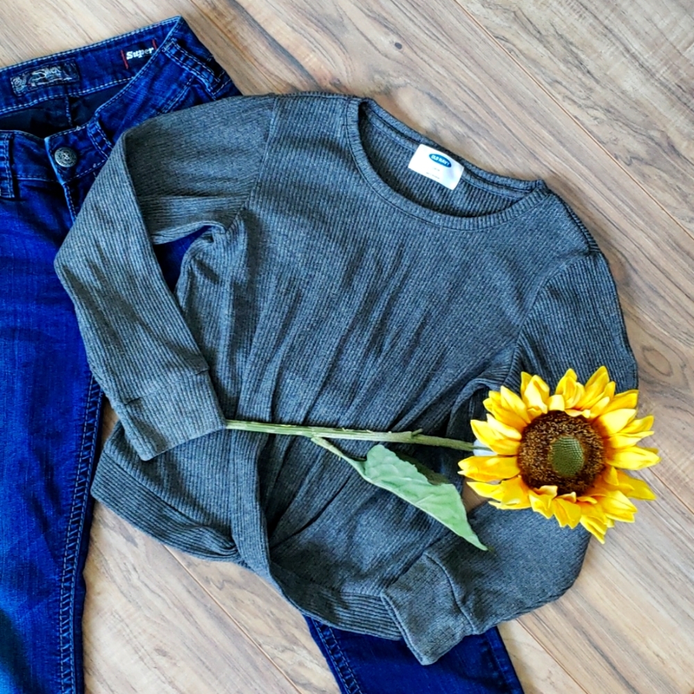 Grey girls long sleeve shirt